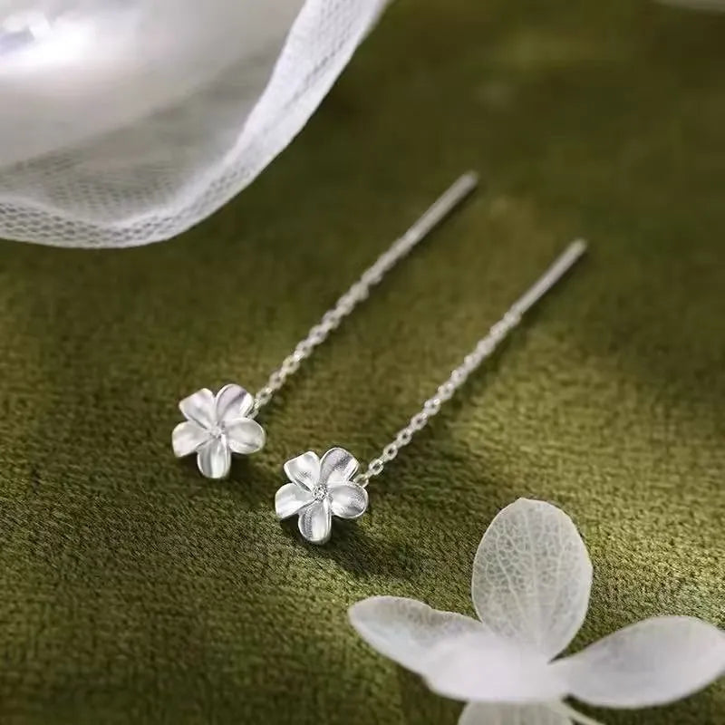 Aretes Flor Plateada [prt-93]