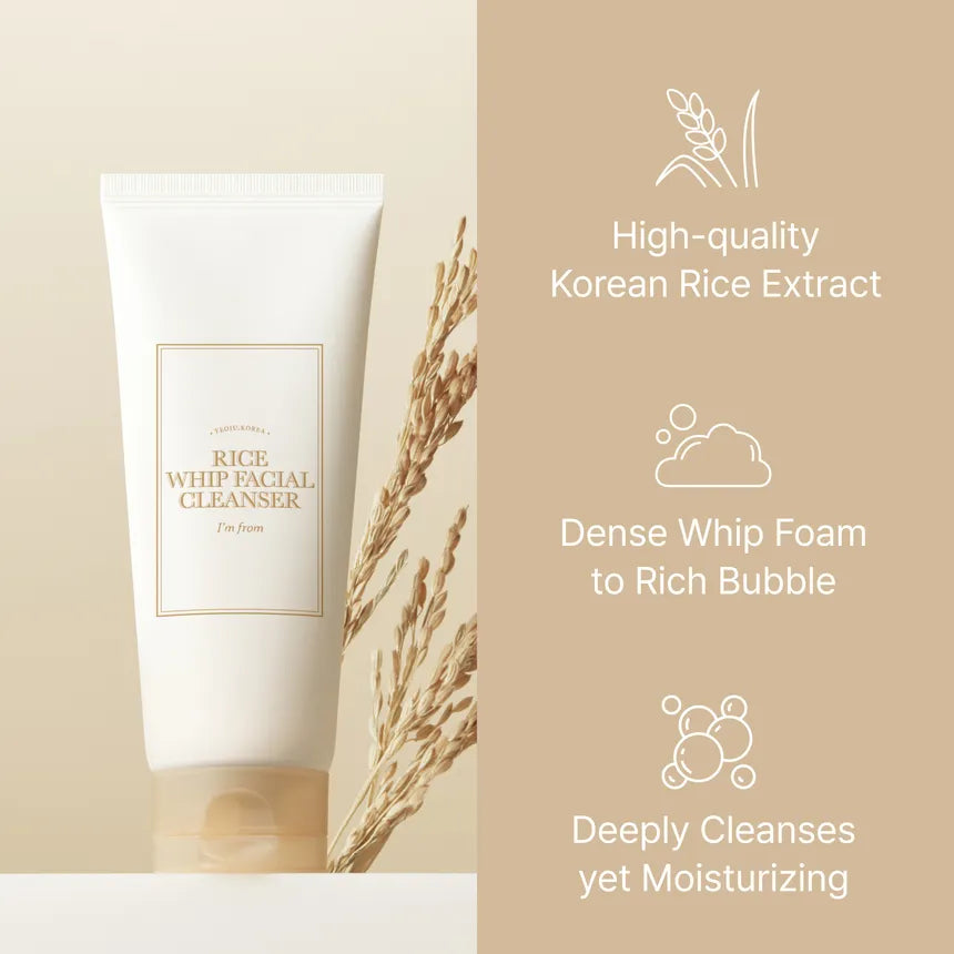I'm from Rice Whip Facial Cleanser 150ml – Limpiador Facial con Arroz de Yeoju [prt-261]