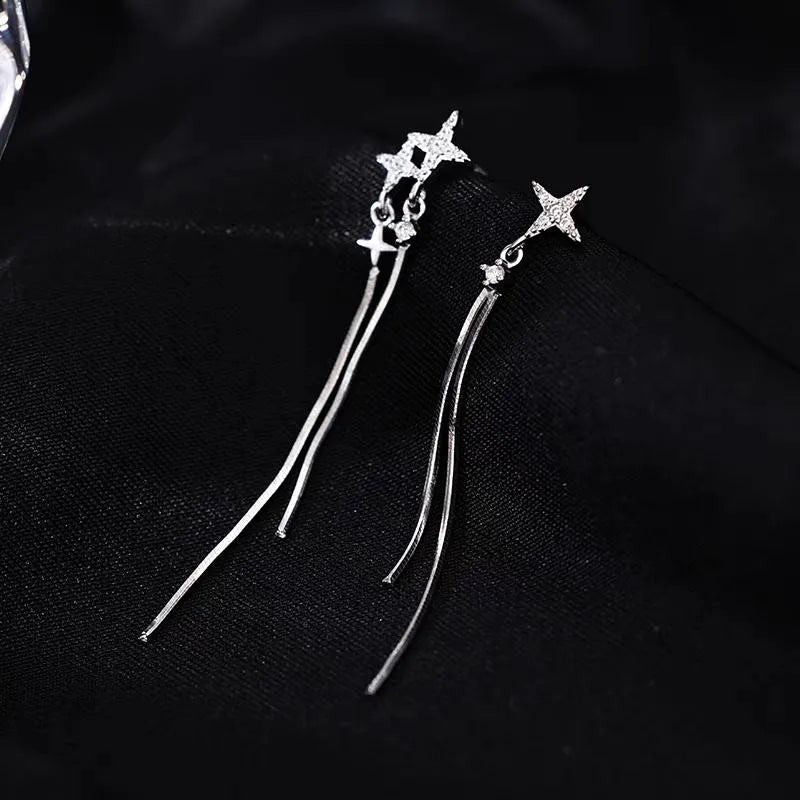 Aretes Lluvia de Estrellas (plata 925) [prt-150]