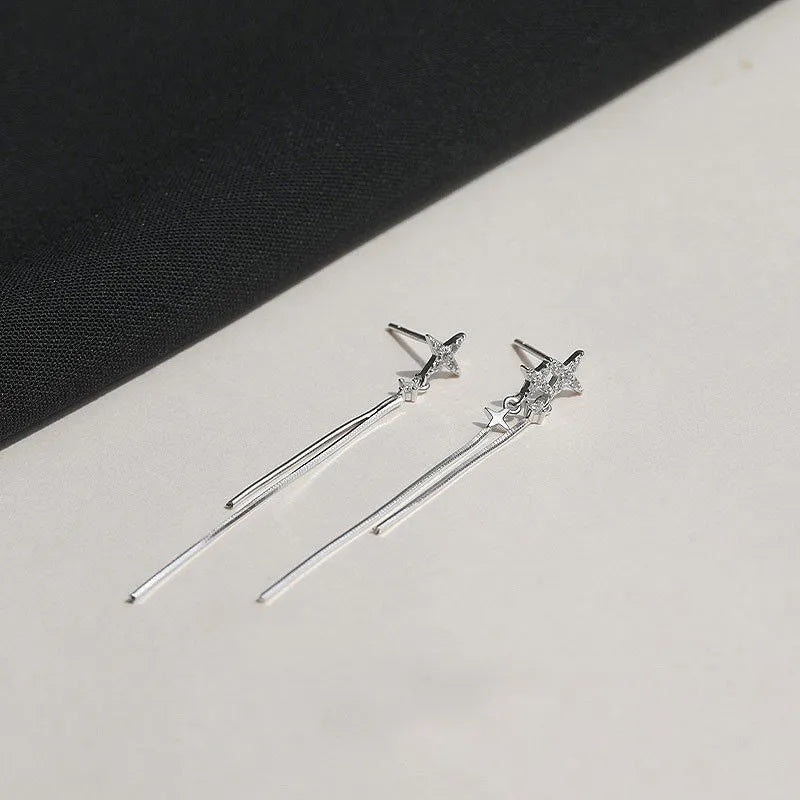 Aretes Lluvia de Estrellas (plata 925) [prt-150]