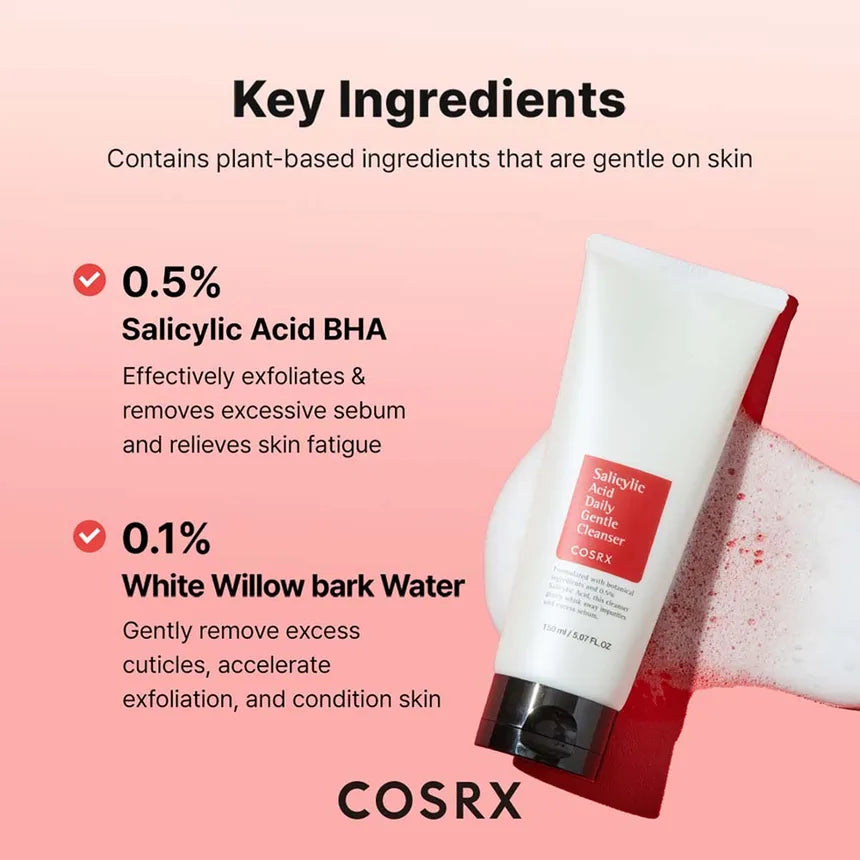 COSRX - Limpiador suave de uso diario con ácido salicílico (150ml)