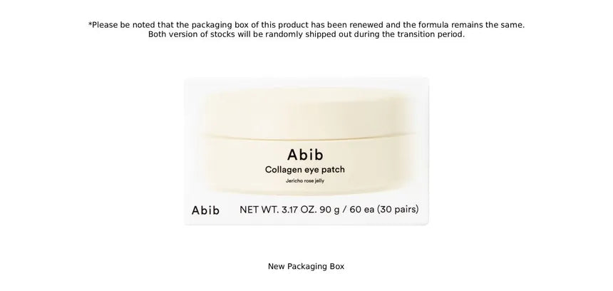 Abib - Collagen Eye Patch Jericho Rose Jelly [60 pcs] - Parches de hidrogel hidratantes y reafirmantes para ojos
