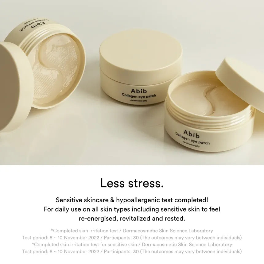 Abib - Collagen Eye Patch Jericho Rose Jelly [60 pcs] - Parches de hidrogel hidratantes y reafirmantes para ojos