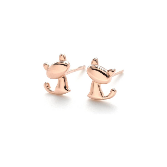 Gatito sentado rosa (Plata 925) [prt-19]