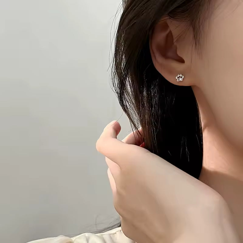 Aretes Huella de Gato (plata 925) [prt-232]