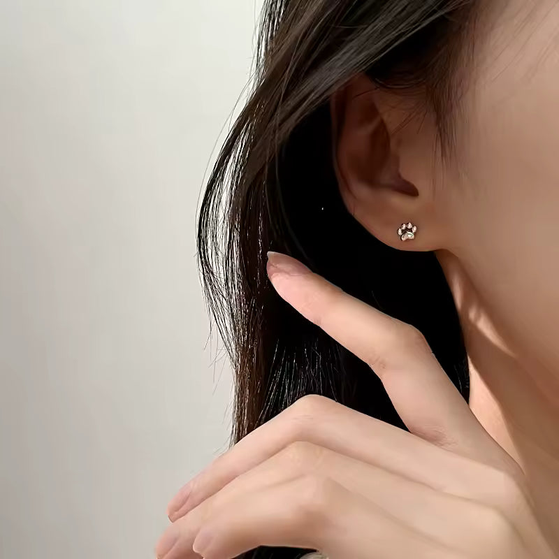 Aretes Huella de Gato (plata 925) [prt-232]