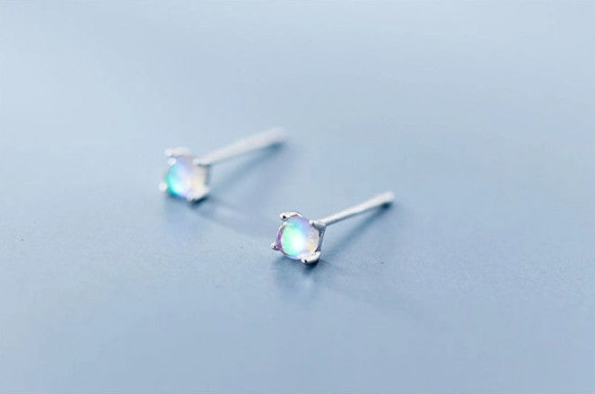 Aretes Piedra Lunar (plata 925) [prt-72]