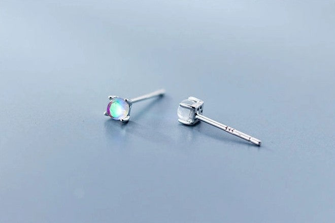 Aretes Piedra Lunar (plata 925) [prt-72]