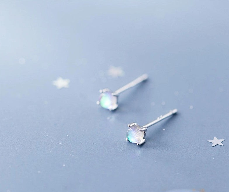 Aretes Piedra Lunar (plata 925) [prt-72]
