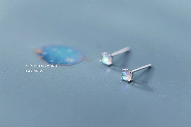 Aretes Piedra Lunar (plata 925) [prt-72]