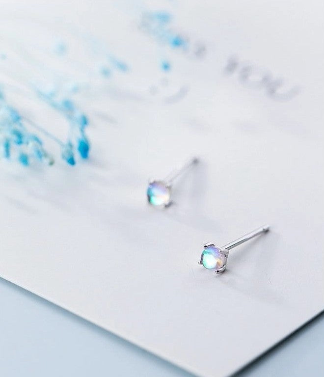 Aretes Piedra Lunar (plata 925) [prt-72]