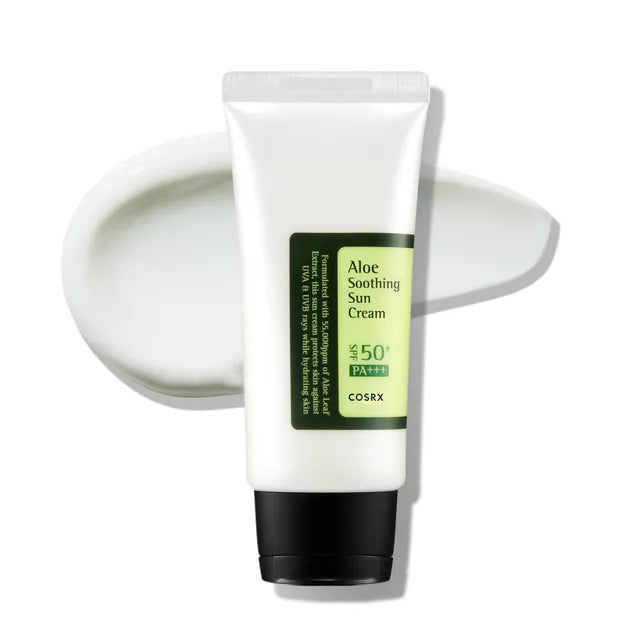 COSRX - Aloe Soothing Sun Cream SPF50+ PA+++ (50ml) – Protector solar hidratante con aloe vera