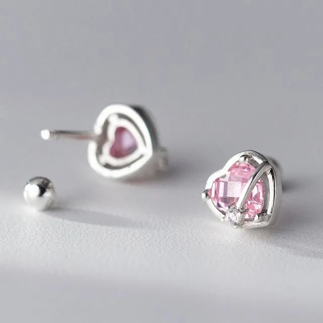 Aretes Corazón Sweetheart Glow (plata 925) [prt-84]