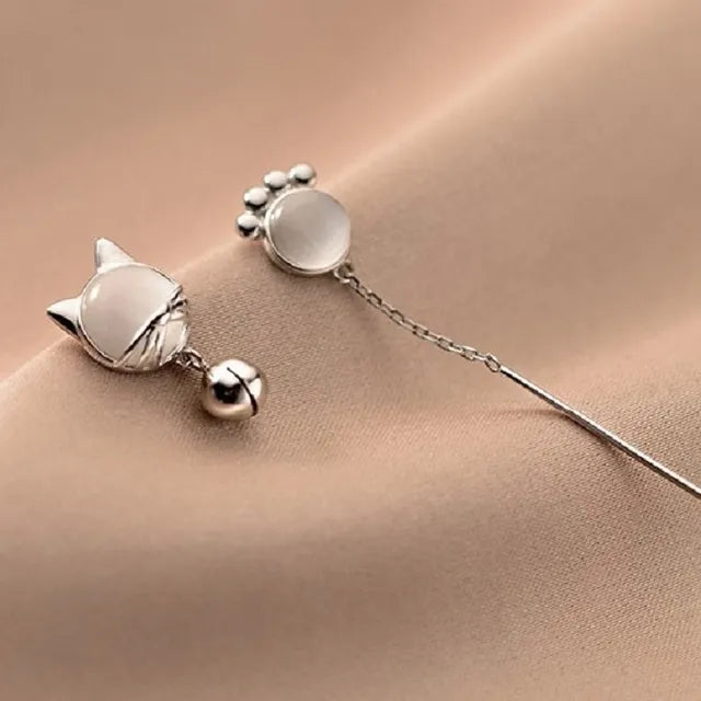 Aretes Asimétricos Huella Mágica (plata 925) [prt-88]