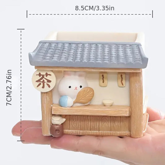 Macetero de Bonsái de Resina Conejo Japonés [prt-225]